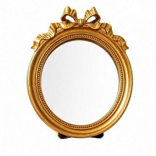 Round decorative mirror - mirror, carved