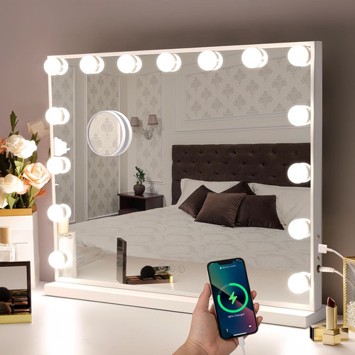 Large hollywood vanity - vanity, mirror