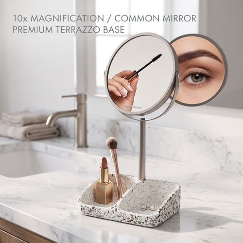 Terrazzo marble makeup vanity - terrazzo,