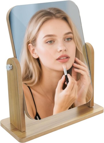Small wooden vanity mirror - wooden,