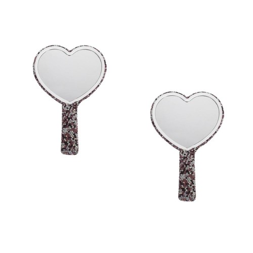 2pcs rhinestone heart shaped - 2pcs,