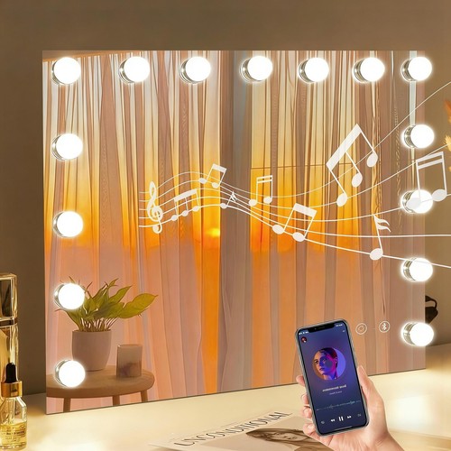 Hollywood vanity mirror with - vanity,