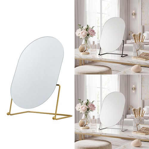 Oval rotating makeup mirror - makeup,