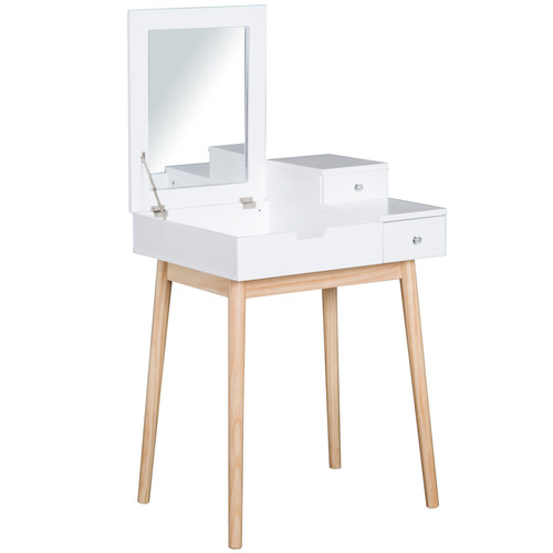 Flip top dressing table with - top,