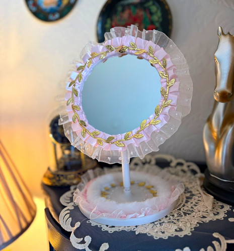 Round tabletop vanity make - tabletop,