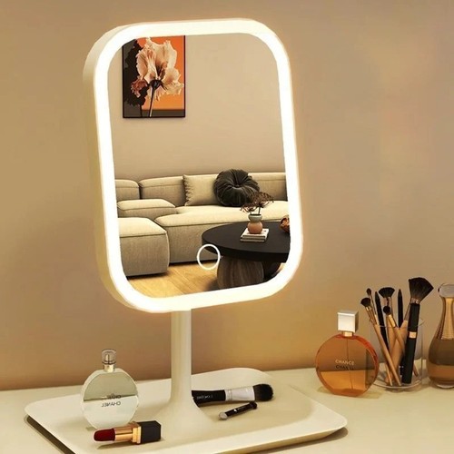 Led makeup mirror - with, light