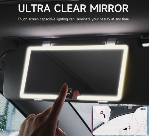 Led car sun visor cosmetic - led,